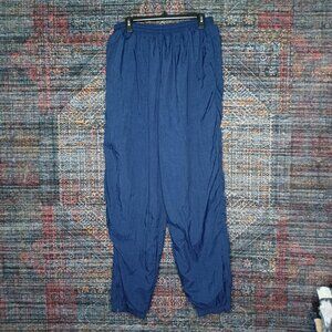Vtg Y2K Nike mens solid navy lined windbreaker pants XXLx34